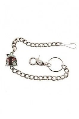 Star Wars Boba Fett Cazarrecompensas Casco Dije 3D Metal Billetera Cadena Mandaloriano Foto 1 de 2