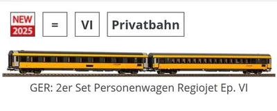 Piko Regiojet 2 Car Set 28323 HO Scale DC - Image 1 of 3