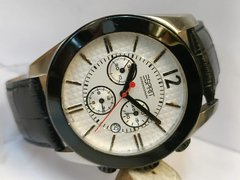 ESPRIT CHRONOGRAPH QUARTZ WHITE DIAL 805 MEN'S FULL WORKING, BAND AFTER MARKET - Image 1 of 4
