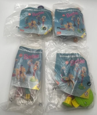 1996 McDonalds Mattel Барби Европа/Немецкий Happy Meal полный набор из 4 игрушек - Изображение 1 из 4