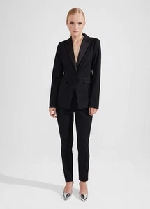 Hobbs Black Lilian Tux Jacket Blazer Size £249 - Picture 1 of 11