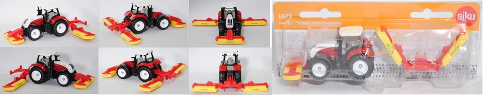 SIKU 1672 Steyr mit Pöttinger Mähwerkskombinat