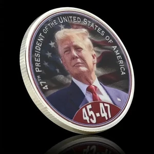 Donald Trump 45th-47th US President Commemorative Metal Challenge Coin - Picture 1 of 6
