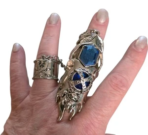 Anillo de dedo de relleno renacido anime con armadura vongola piedra azul plateado - Imagen 1 de 6