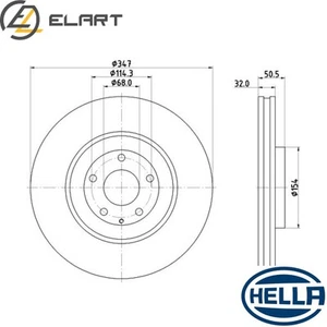 2x BRAKE DISC 8DD 355 135-271 FOR MAZDA CX-60 PYZR/PY-VPS 2.5L 4cyl CX-60 - Picture 1 of 6