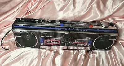 VERY RARE Vintage AIWA CS-W660 Stereo Dual Cassette Recorder Boombox Tested READ - Image 1 of 4