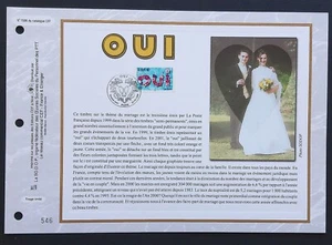 Feuillet CEF 1er jour 1586 2002 Oui Mariage - Bild 1 von 1