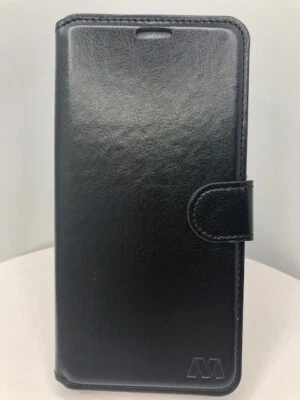 For LG Stylo 4 & Stylo 4 Plus 4+ Black Faux Leather Wallet Case Cover - Image 1 of 3