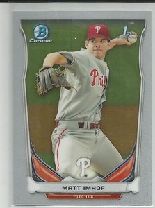 Matt Imhof Philadelphia Phillies 2014 Bowman Chrome Draft Card