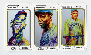 #2200088 WILLIE MAYS DICK LUNDY CRISTOBAL TORRIENTE Mexican Beer Negro Card Lot