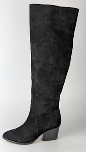 Vince Camuto Nestel Women's Black Suede Knee High Boots 2 1/4" heel size 6M - Picture 1 of 6