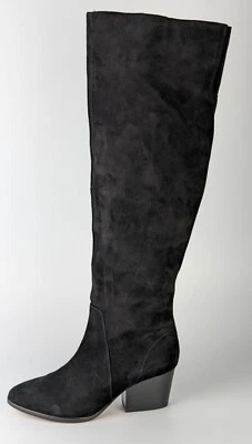 Vince Camuto Nestel Women's Black Suede Knee High Boots 2 1/4" heel size 6M - Image 1 of 4