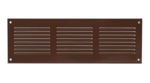 Brown 11.8"w X3.94in h Steel Ventilation Cover, with Insect Screen - Sidewall - Picture 1 of 3