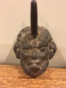 antigua máscara japonesa tengu de hierro antigua - Imagen 1 de 12