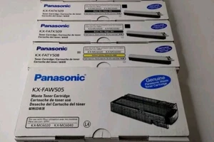Panasonic KX-FATK509 C506 M507 Y508 High Yield Toners W/Waste Toner New OEM - Picture 1 of 2
