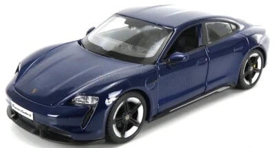 Porsche Taycan Turbo S Blu Bue Met Buarago Bburago 1:24 Nuovo 1/24 - Immagine 1 di 4