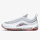 New Nike Air Max 97 Shoes Sneakers - White Bullet/ Varsity Red (DM0027-100)