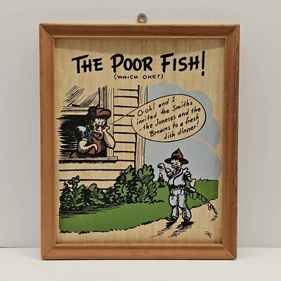 Impresión de pescadores enmarcada de Whitehall Metal Studios "The Poor Fish" Foto 1 de 4