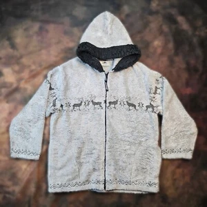 Vintage Black Mountain Reindeer Hoodie - Picture 1 of 12