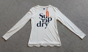 Superdry Womens Tilly Lace Graphic Top - XXS, size 6 - Picture 1 of 10