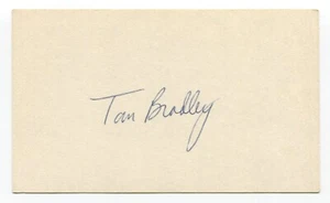 Tom Bradley Signed Cut Index Card Autographed Baseball MLB '69 California Angels - Picture 1 of 2