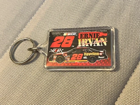 Vintage ERNIE IRVING #28 Key Ring Acrylic Fob Key Chain NASCAR HAVOLINE TEXACO Cover