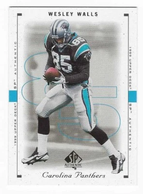 1999 Upper Deck SP Authentic Wesley Walls Carolina Panthers Football Card #14 - Image 1 of 2