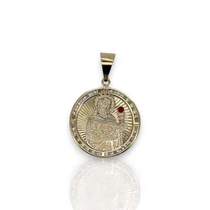 Medallion Virgin De La Altagracia - 10K Yellow Gold - Picture 1 of 2