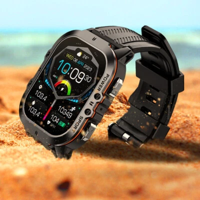 Smart Watches Men Touch Screen 1.96" Bluetooth Call 100+ Sports Modes Waterproof - Image 1 of 4