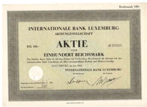 Międzynarodowy Bank Luksemburg 1943 - Zdjęcie 1 z 1