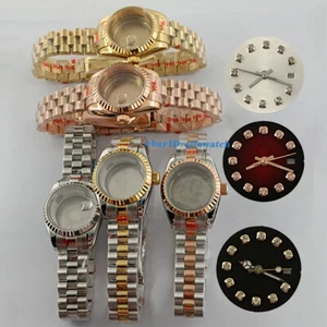 26mm plata oro rosa mujer reloj esfera manos estuche zafiro NH05A NH06A movimiento - Imagen 1 de 49