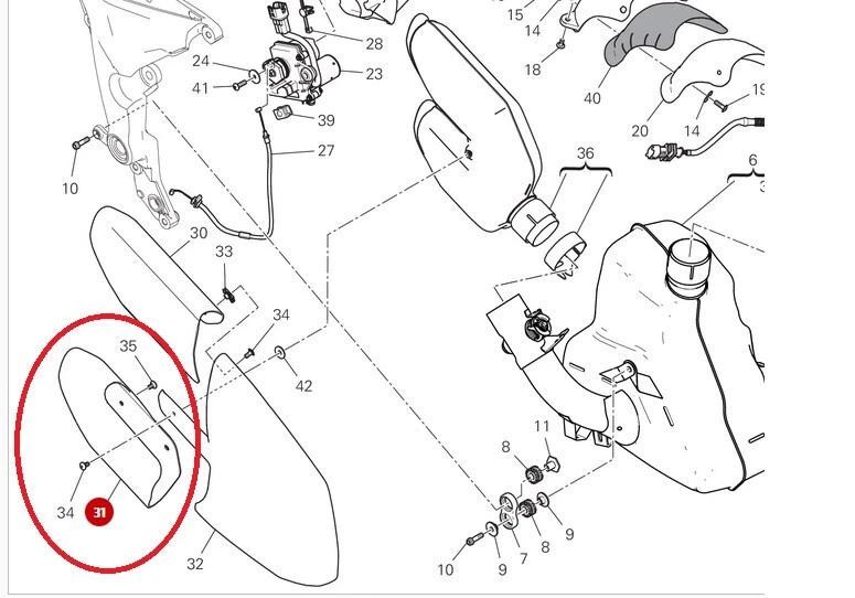 4601C361AA DUCATI MULTISTRADA 1200 1260 LOWER EXHAUST COVER SS