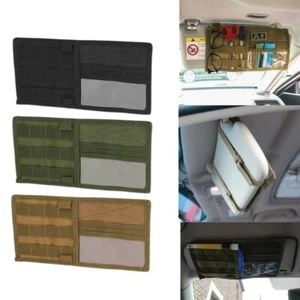 Organizador para parasol de coche Molle panel de visera táctica accesorios bolsa de almacenamiento bolsa - Imagen 1 de 15