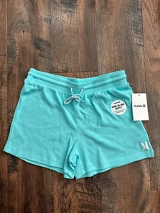 NWT Hurley Girl's Ribbed Knit Pull- On Shorts Size L (12-13yrs) Aurora Green - Picture 1 of 5