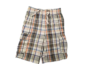 Carter's Multicolor Plaid Cargo Shorts with Elastic Waist for Boys size 5 - Picture 1 of 6