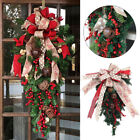 90cm Christmas Teardrop Swag Wreath Garland Artificial Xmas Hanging Door Decor