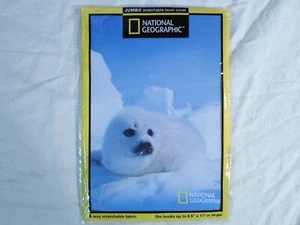 New! Fabric Book Cover National Geographic *Snow Seal* Pup Puppy School 8.5 x 11 - Picture 1 of 6