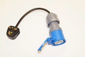 Elektrischer Anschluss Netz UK STECKER Adapter Konverter für Wohnwagen, Camping Generator - Bild 1 von 4