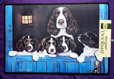 Felpudo Fiddler's Elbow Inglés Springer Spaniel-Diseñador 18" x 27"-In/Exterior Foto 1 de 3