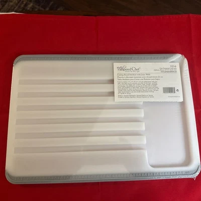 The Pampered Chef Cutting Board -Medium w/ Juice Wells 13"x 9" New #1016 Sealed - Image 1 of 3