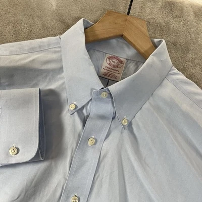 Brooks Brothers Shirt Traditional Fit Dress Shirt Blue Sz 17.5-35 All Cotton - Image 1 of 4