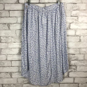 J. CREW FACTORY Damen Midirock blau Blumen Volant LARGE CA405 - Bild 1 von 9