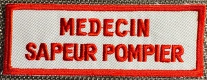 ECUSSON PATCH MEDECIN SAPEUR  POMPIER  (ÉCU 88) - Picture 1 of 2