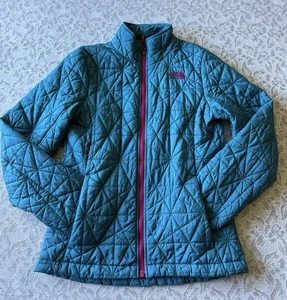 Chaqueta The North Face Mujer Pequeña Azul Tamburello Acolchada Cremallera Completa Gorpcore - Imagen 1 de 10