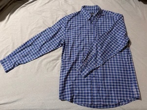 Mens Jos A Bank Traveler Collection Long Sleeve Plaid Button Up Shirt Large - Picture 1 of 6