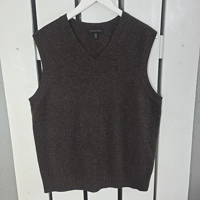 Мужской шерстяной свитер-жилет Banana Republic большой коричневый опрятный Academia  - Изображение 1 из 4