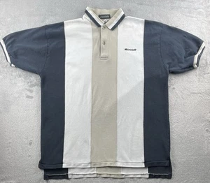 Vintage Microsoft Windows Poloshirt Herren XL gestreift Technologie Computer Software " - Bild 1 von 7
