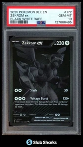 2025 POKEMON SV BLACK BOLT - BLK EN #172/086 ZEKROM EX BLACK WHITE RARE PSA 10 - Bild 1 von 4