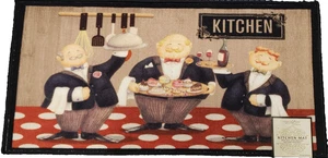 Extra Long Nylon Kitchen Rug Runner(20x39")FAT CHEFS,3 WAITERS IN THE KITCHEN,AL - Picture 1 of 10