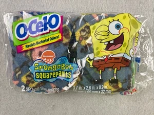 Vintage 2002 3M O-Cel-O SpongeBob Schwammkopf 2 Sponge Pack selten ungeöffnet NOS - Bild 1 von 9